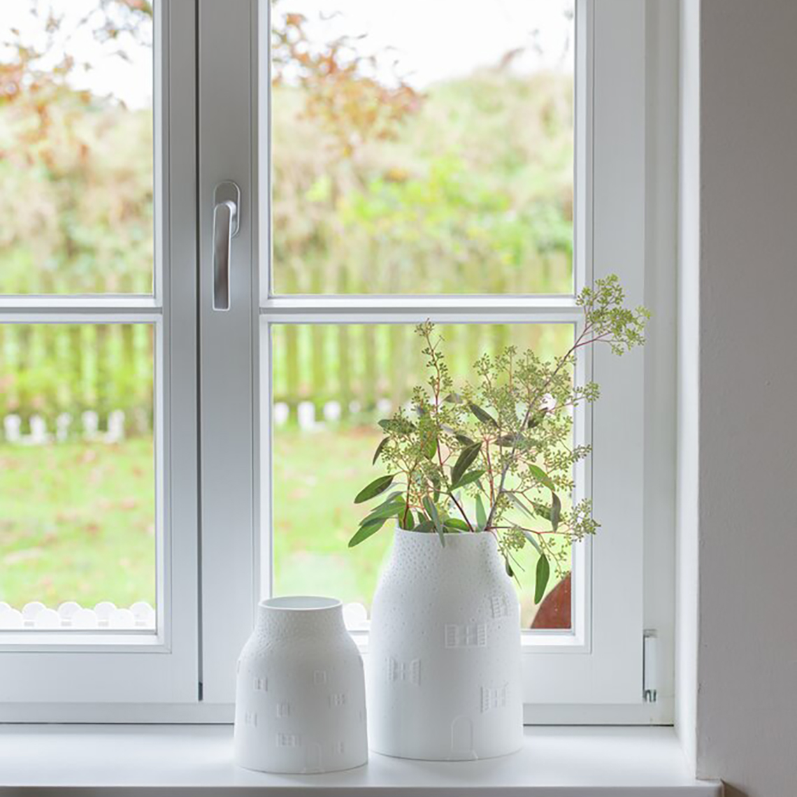 Vase Winterhaus Groß Räder