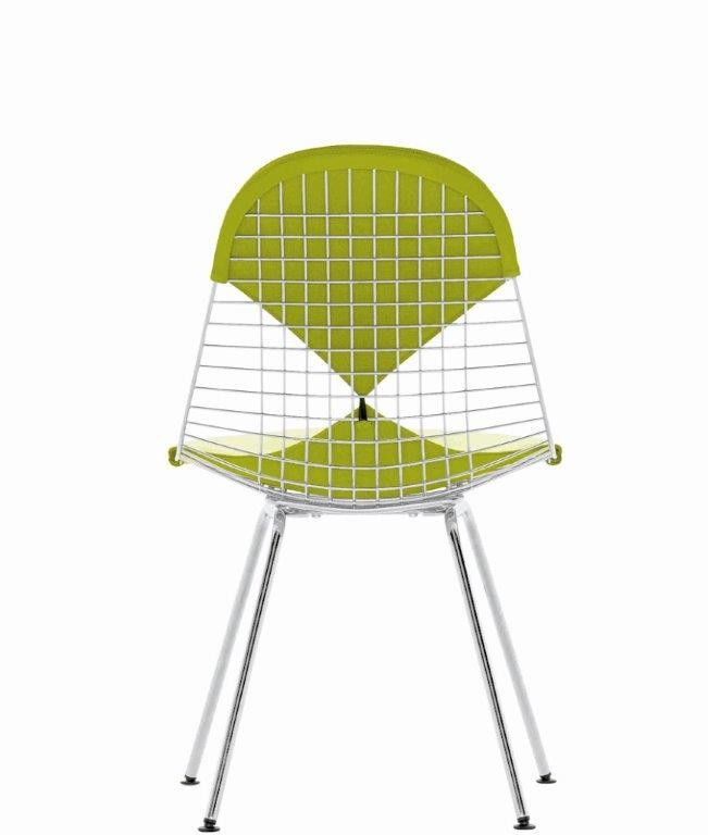 DKX-2 Wire Chair Stuhl mit Sitz und Rückenpolster Vitra