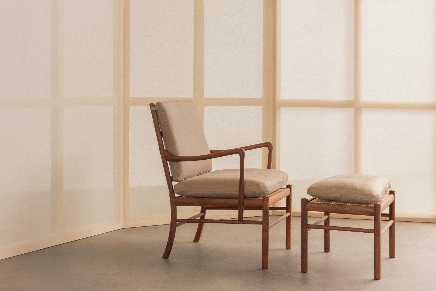 OW149F Colonial Footstool Carl Hansen & Søn