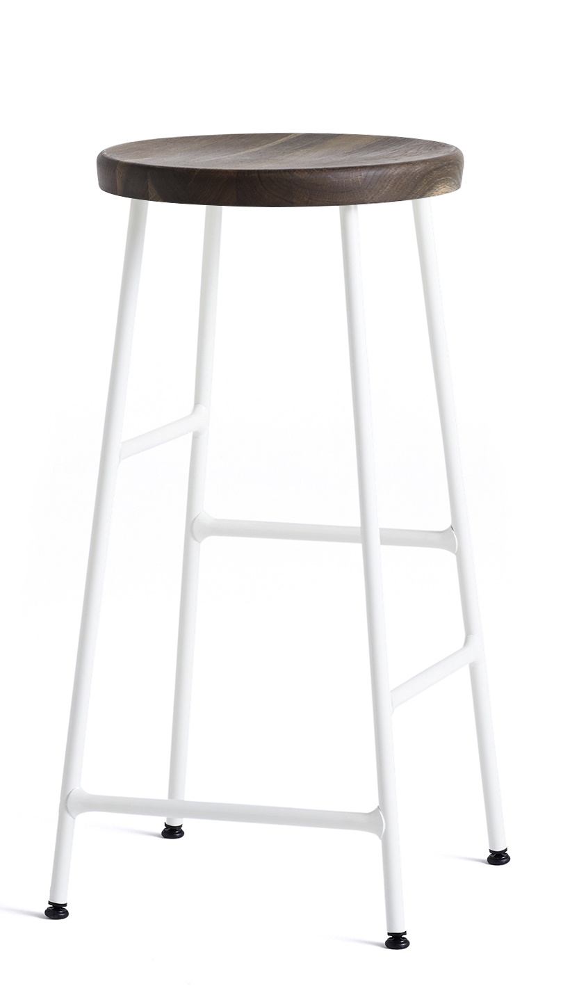 Cornet Bar Stool Low Barhocker H 65 cm Hay Stahl cremeweiß pulverbeschichtet / Eiche geräuchert geölt