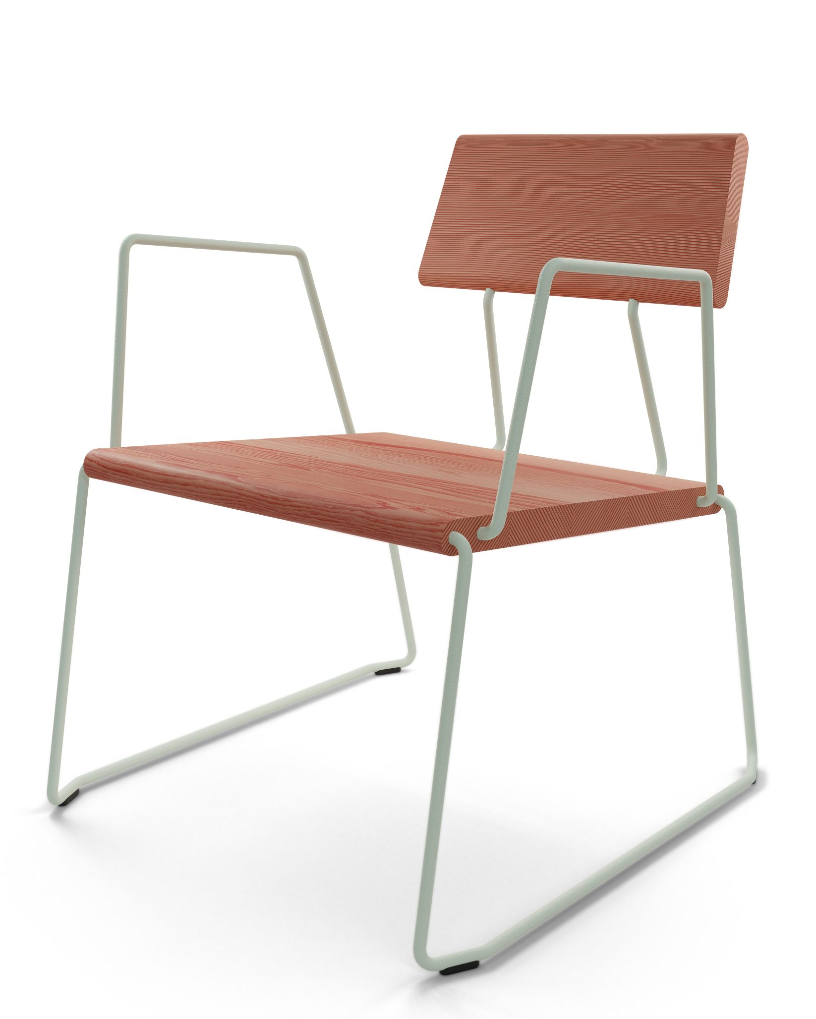 D:008 Loungechair mit Armlehnen Melone Fuchs & Habicht