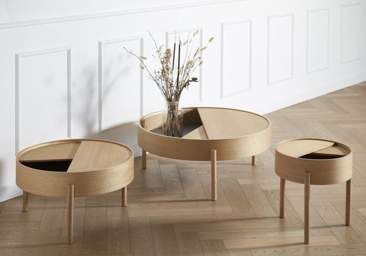 Arc Side Table Beistelltisch Eiche geölt Ø 42 cm Woud