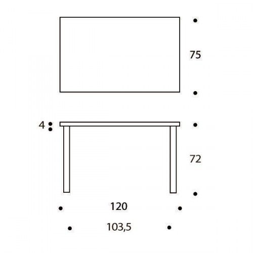 81B Tisch Artek