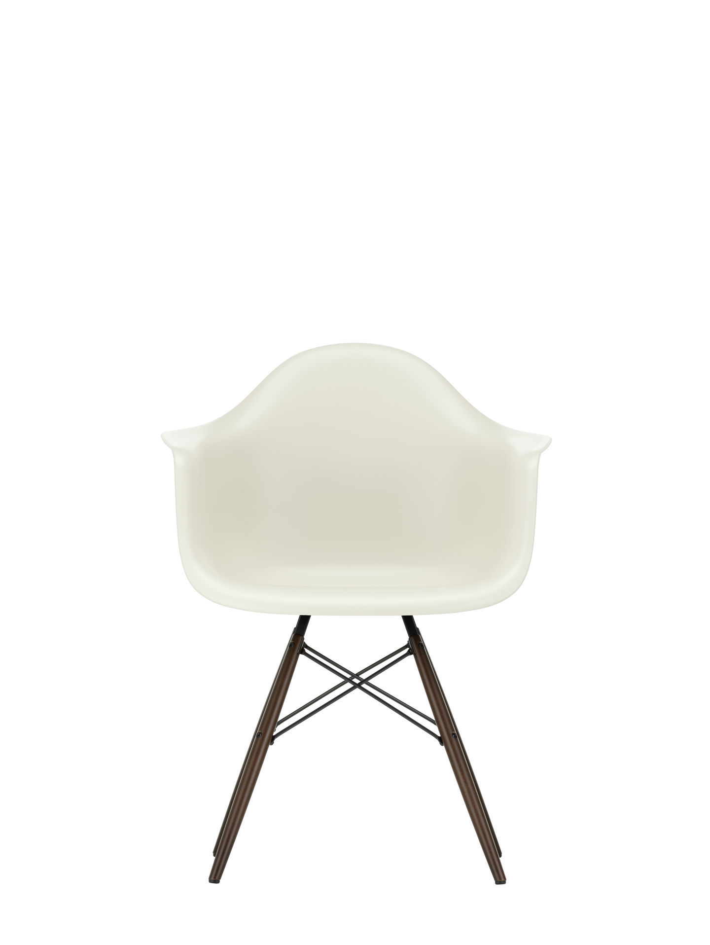 Eames Plastic Arm Chair DAW Stuhl Ahorn Gelblich / Cotton white Vitra EINZELSTÜCK