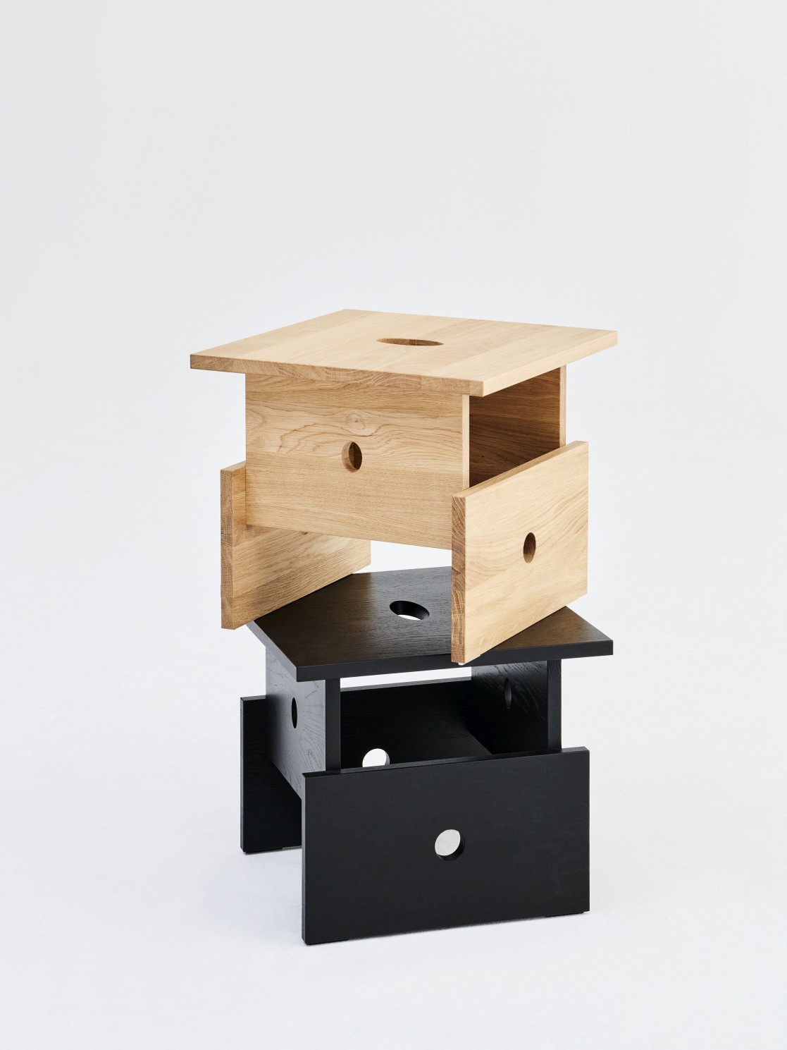 Wood Box Coffee Table Couchtisch Hay Eiche schwarz wasserbasierter lack