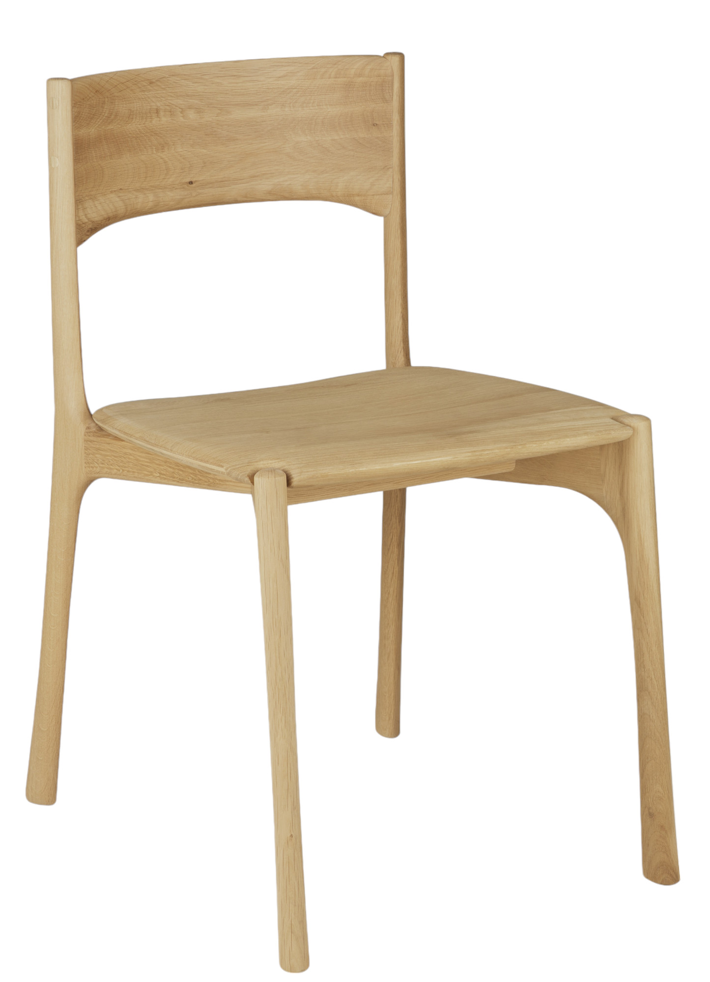 PI Dining Chair von Ethnicraft: Holzstuhl ohne Armlehne, minimalistisches Design für Esszimmer und Küche.