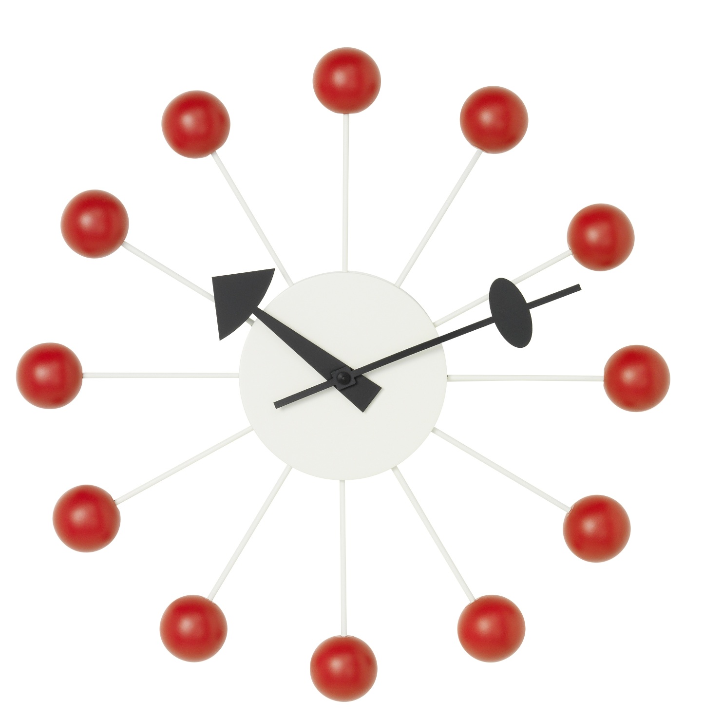 Ball Clock Wanduhr - rot Vitra
