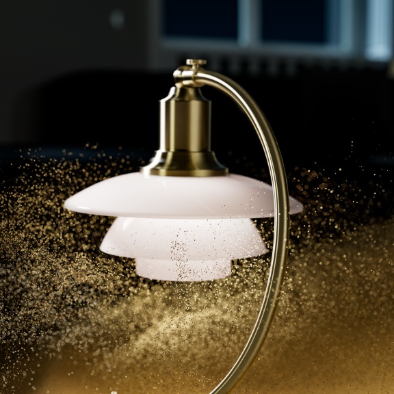 PH 2/2 Luna Tischleuchte Messing / Opal Glas Louis Poulsen LIMITED EDITION