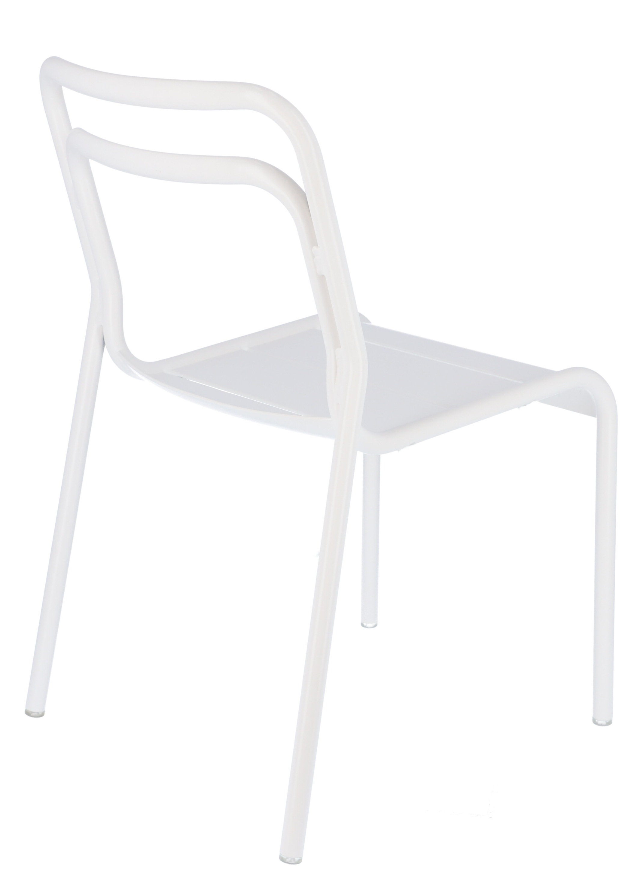 Weißer Live Stapelstuhl von Jan Kurtz für den Außenbereich, minimalistisches Design.