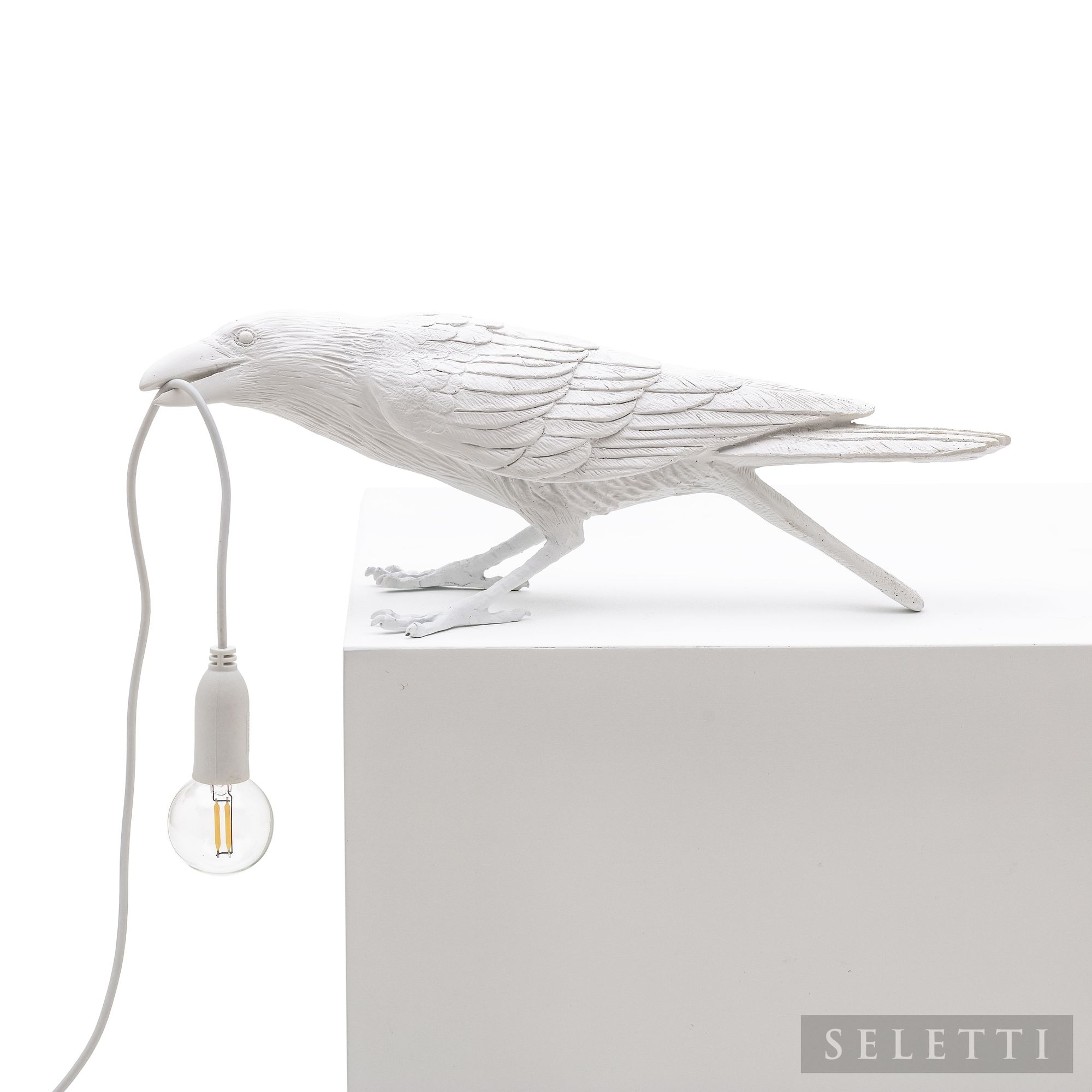 Bird Lamp Playing white Leuchte Seletti EINZELSTÜCK