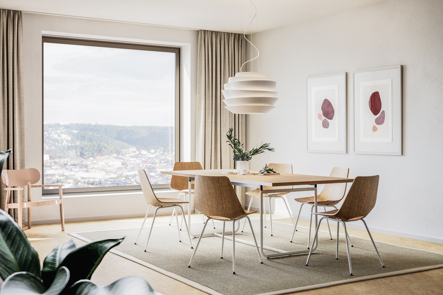 JS. Thonet by Jil Sander S 1070 / S1070 Konferenztisch Thonet