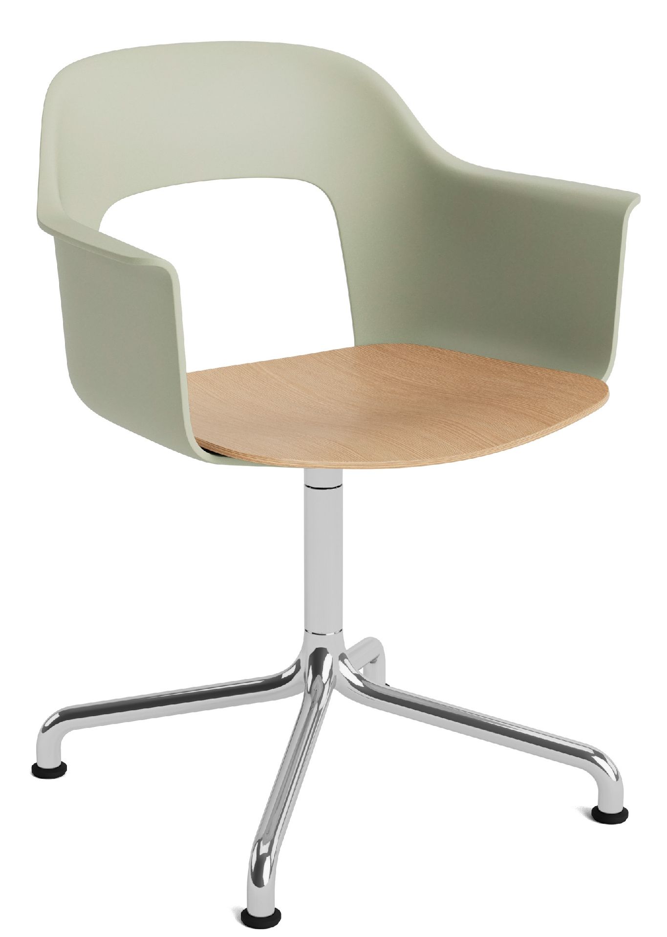 Layout Armchair 252 Armlehnstuhl 4-Sternfuß Drehfuß mit gebogenem Fußkreuz Hay