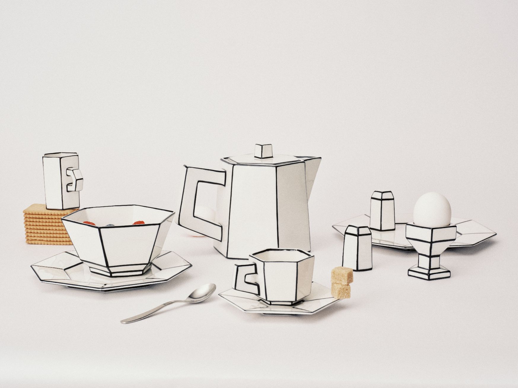 Salz & Pfeffer Streuer Set Weiß/Schwarz Carte Blanche Serax