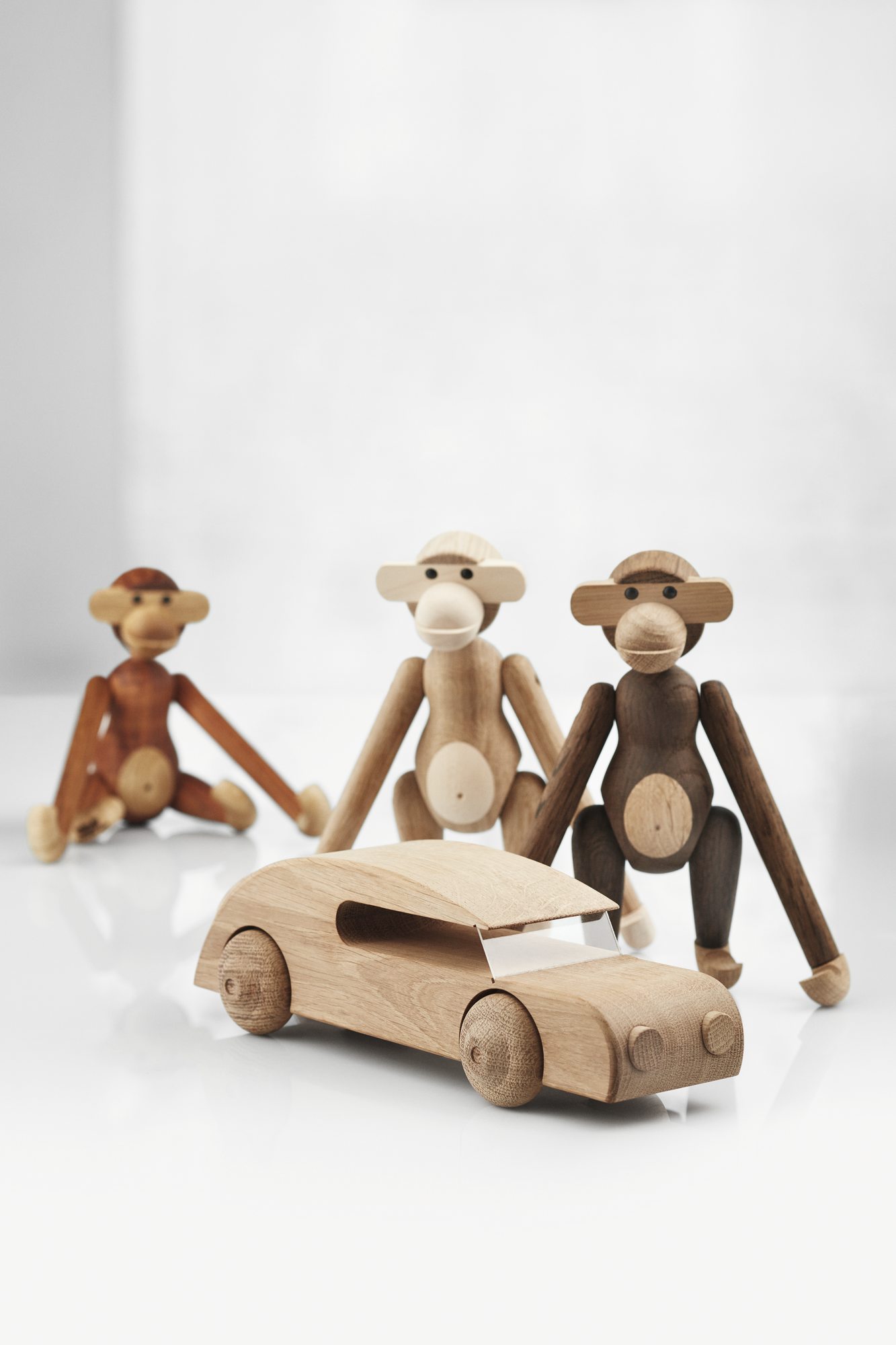 Affe klein Holzfigur Eiche geräuchert Kay Bojesen