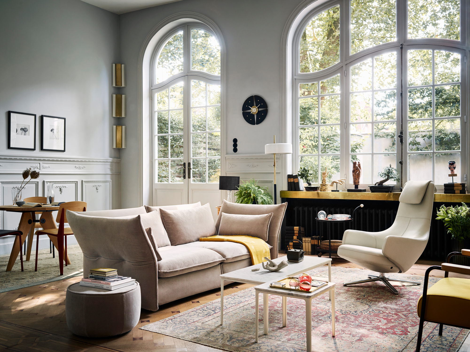 Repos Sessel + Ottoman Vitra