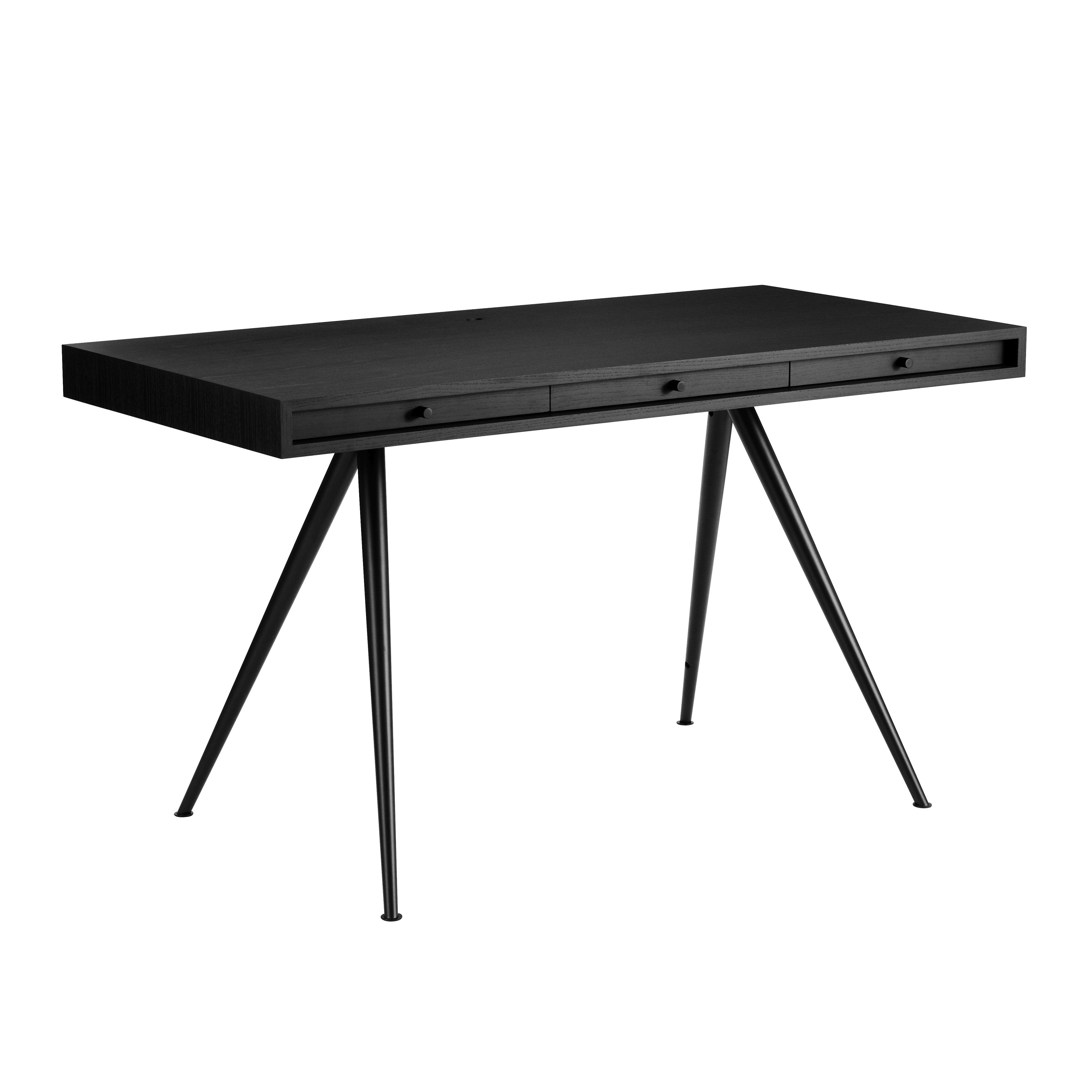 JFK Büroschreibtisch mit Standard Beinen Schwarz Norr11