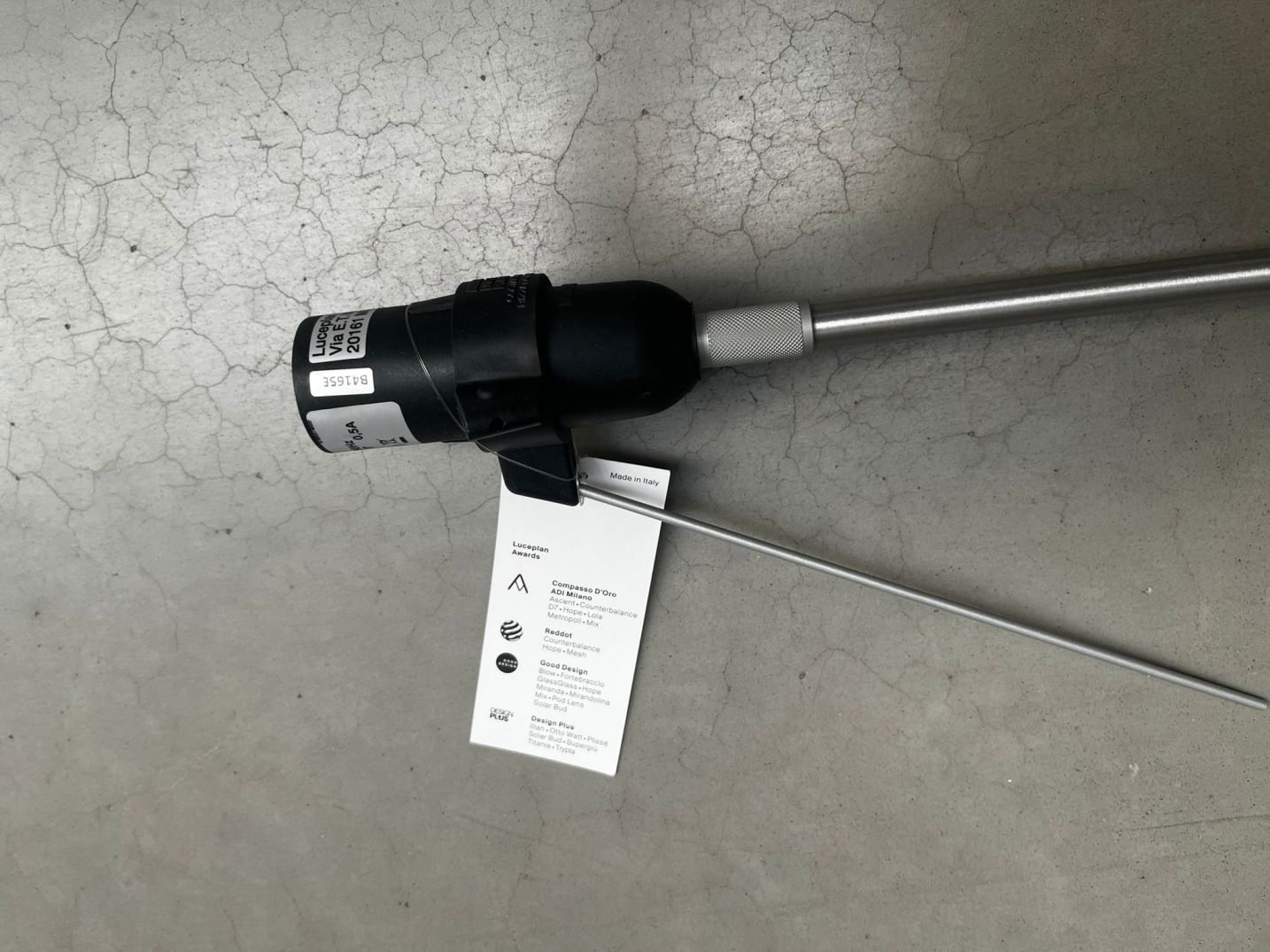Costanza D13 a.i.f Wandleuchte fix mit Ein/Aus-Schalter OHNE SCHIRM / ALUMINIUM Luceplan EINZELSTÜCK