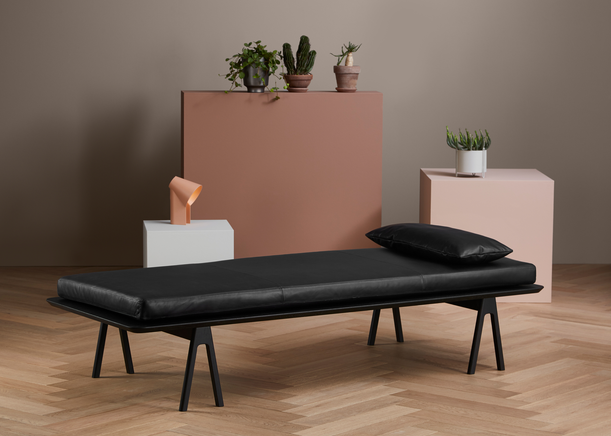 Level Daybed Liege Weiß/Schwarz Woud