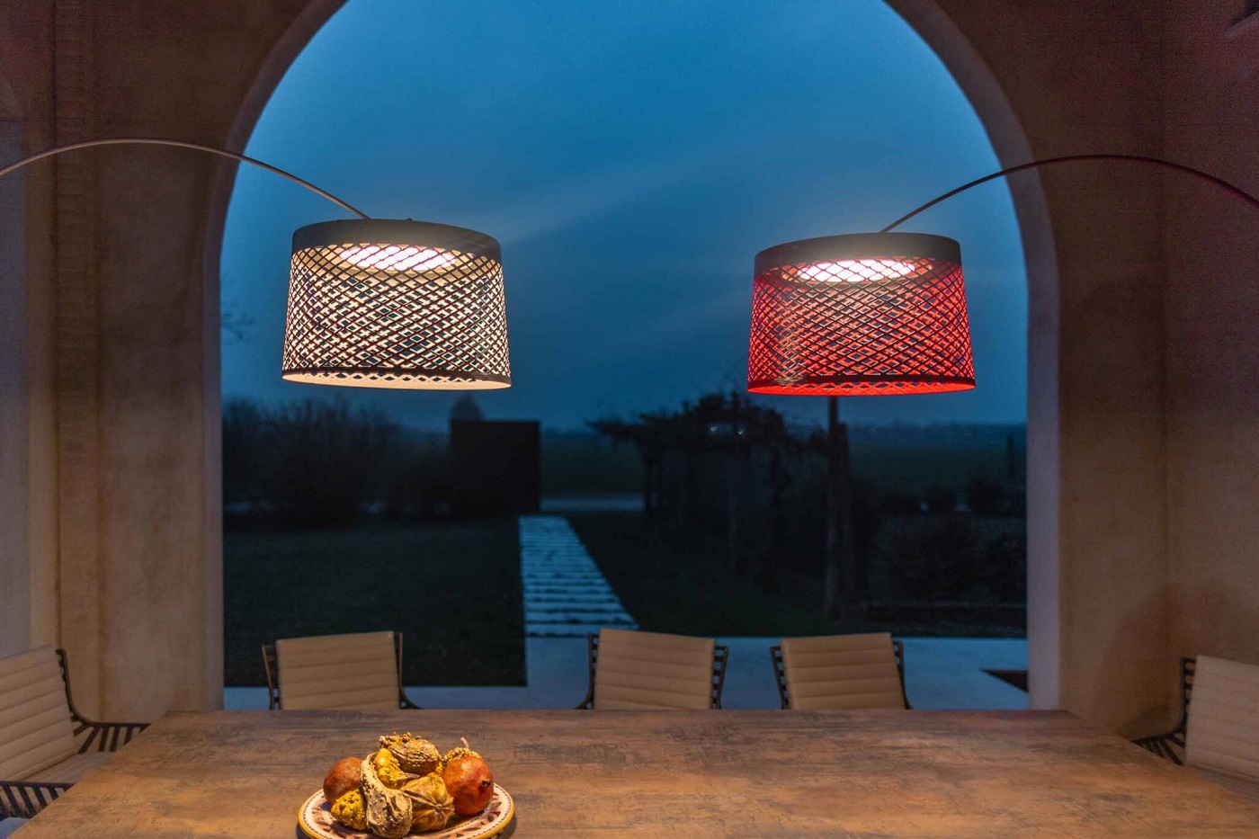 Twiggy Grid Stehleuchte kaminrot Foscarini