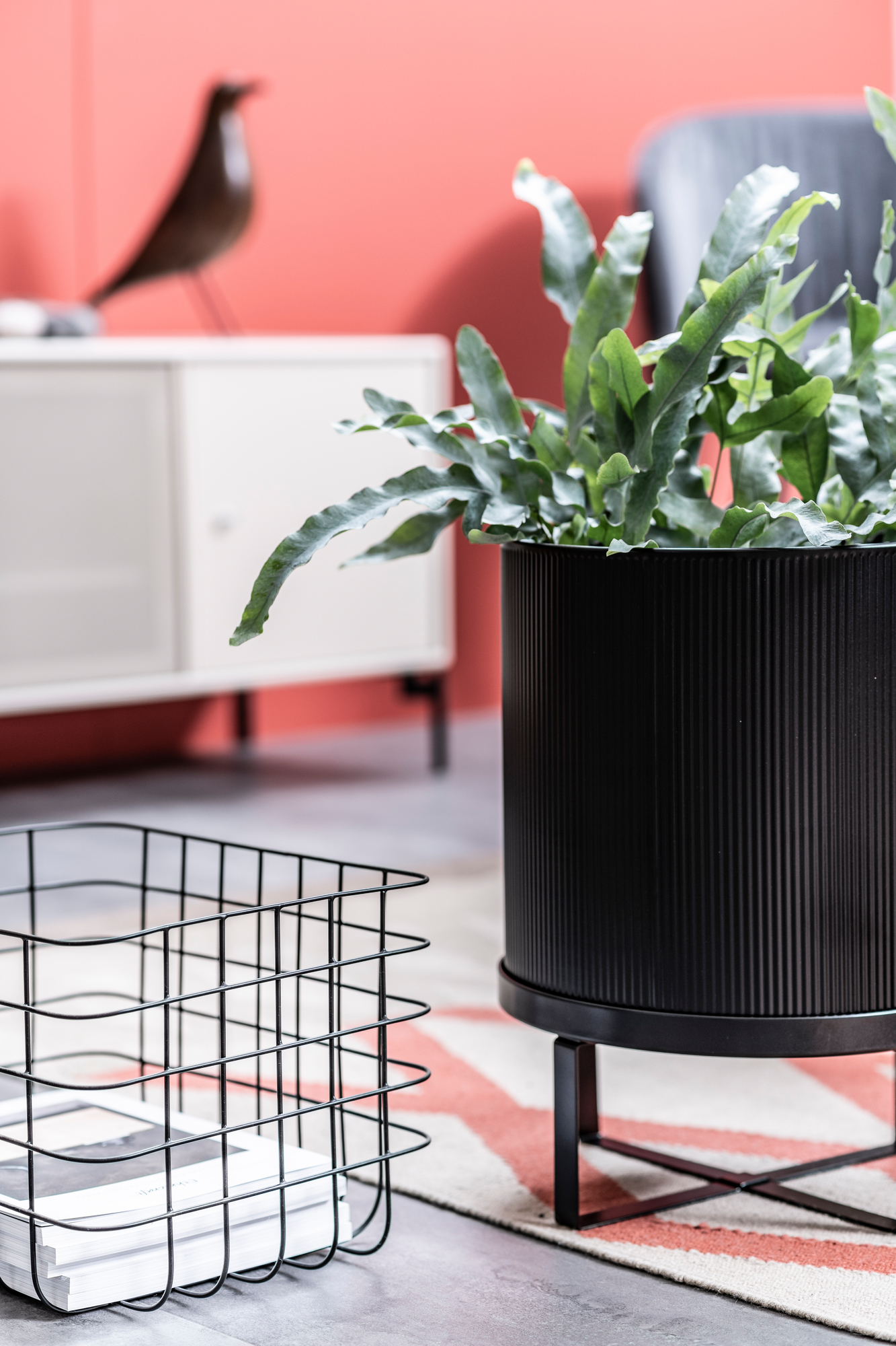 Bau Pot Blumentopf Groß Ferm Living Schwarz