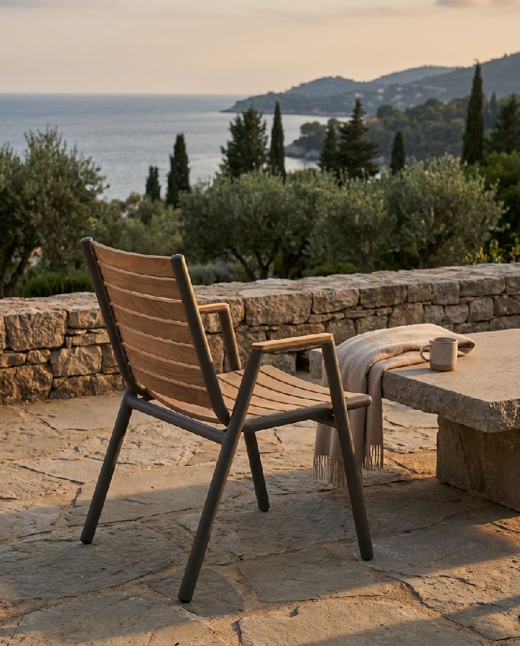 Pilotis Sessel mit Armlehnen Teak Outdoor Fermob