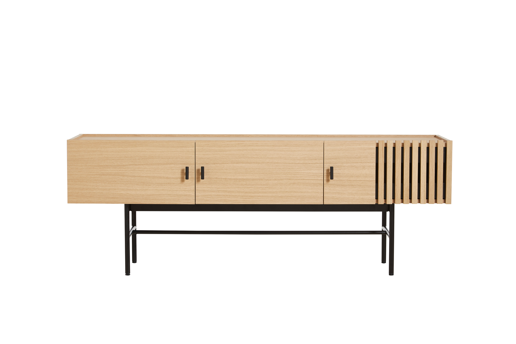 Array Low Sideboard (150cm) Schwarz Lackierte Eiche Woud