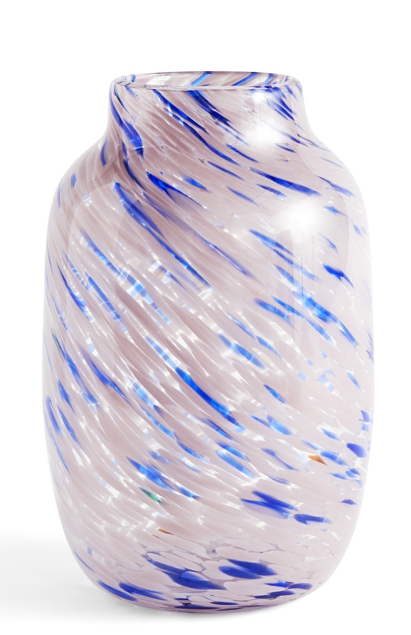 Splash Vase Round L Hell pink und blau Hay EINZELSTÜCK