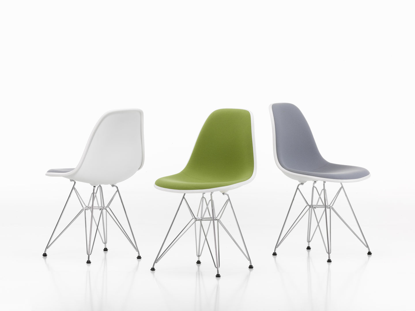 Eames Plastic Side Chair DSR Stuhl mit Sitzpolster Vitra