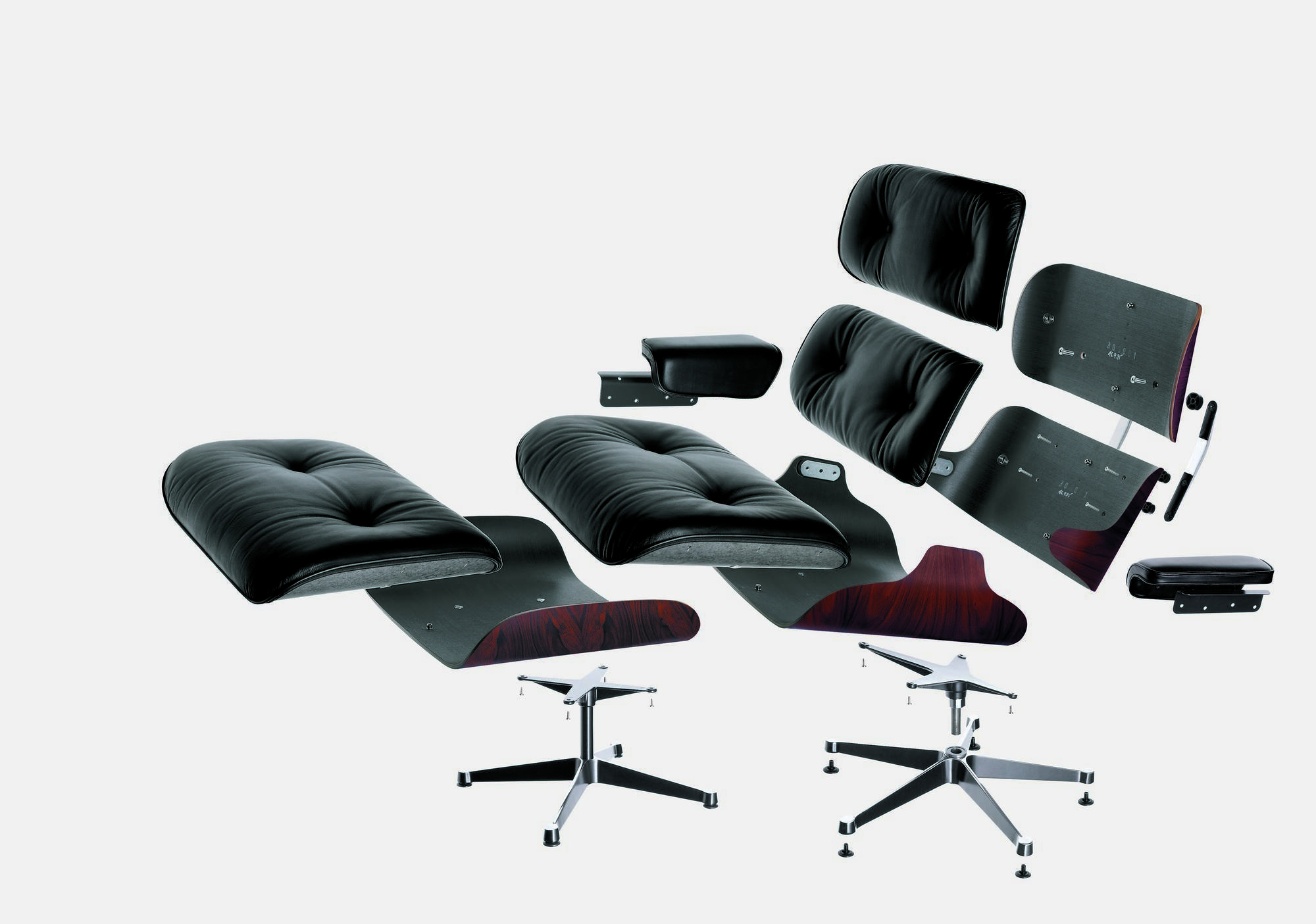 Eames Lounge Chair & Ottoman Armchair Leder Premium F / Leder Natural Vitra