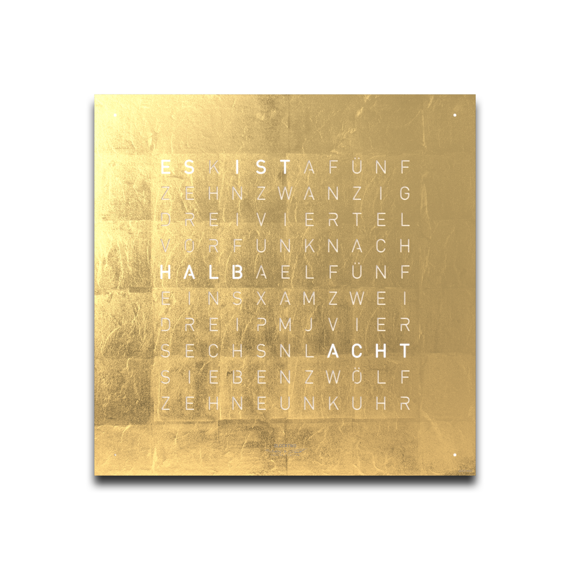 Frontcover für Earth 45 Wanduhr / Zeitobjekt Deutsch QLOCKTWO
