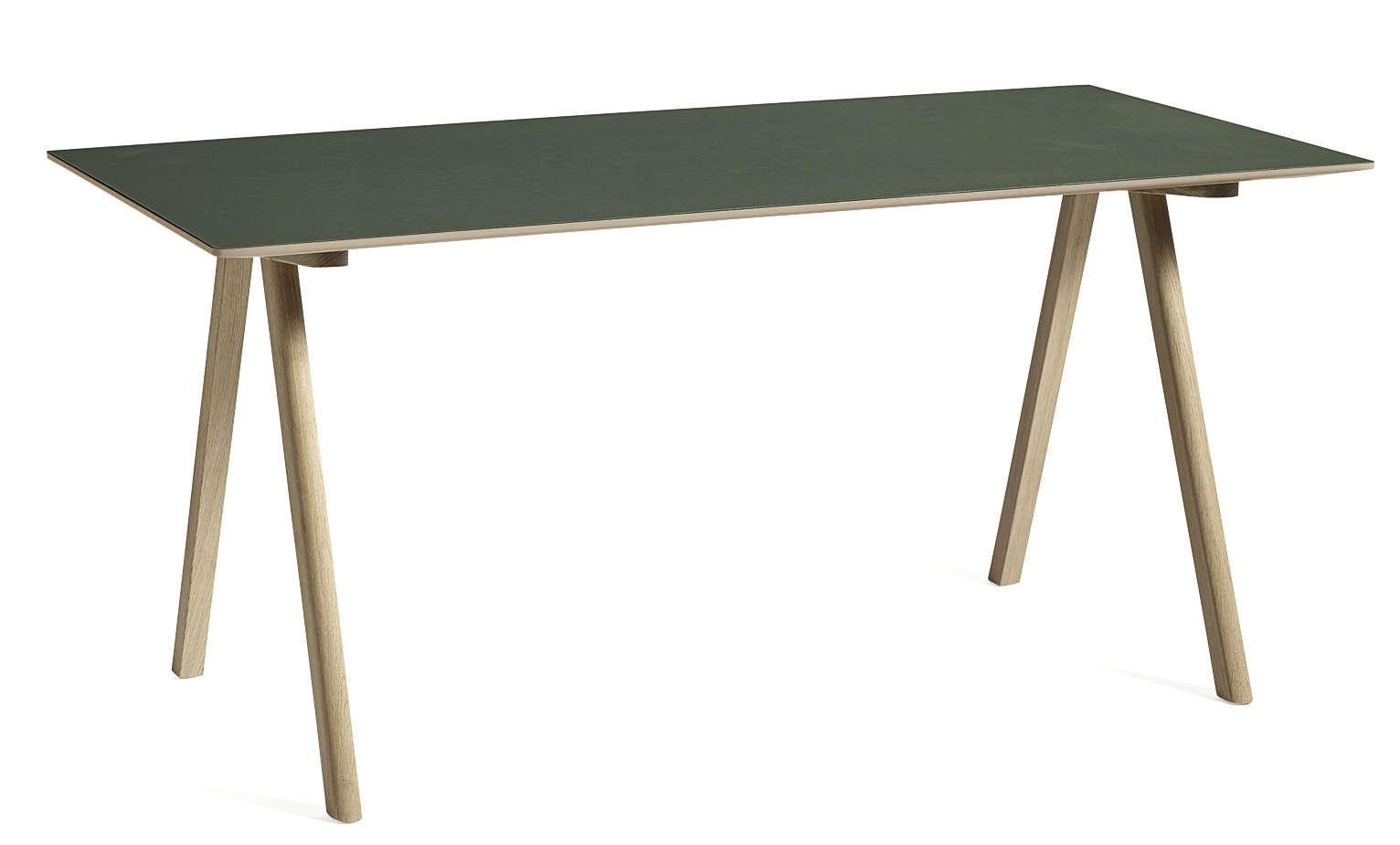 Copenhague Table CPH10 Tisch Hay Eiche wasserbasierter Lack / Platte Linoleum grün MDF Kante