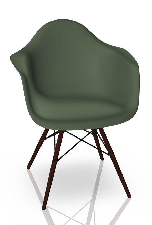 Eames Plastic Arm Chair DAW Stuhl Vitra Ahorn dunkel - Forest