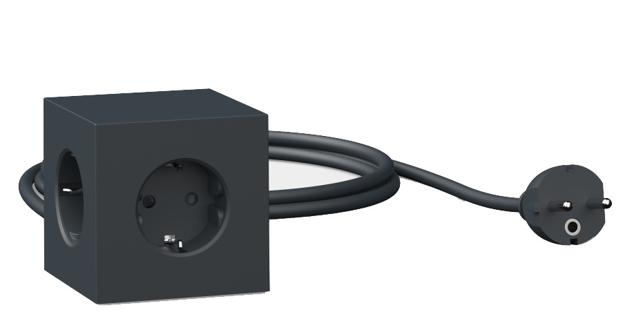 Square 1 - Avolt Steckdosenwürfel mit USB C dfp Design Gotland grau