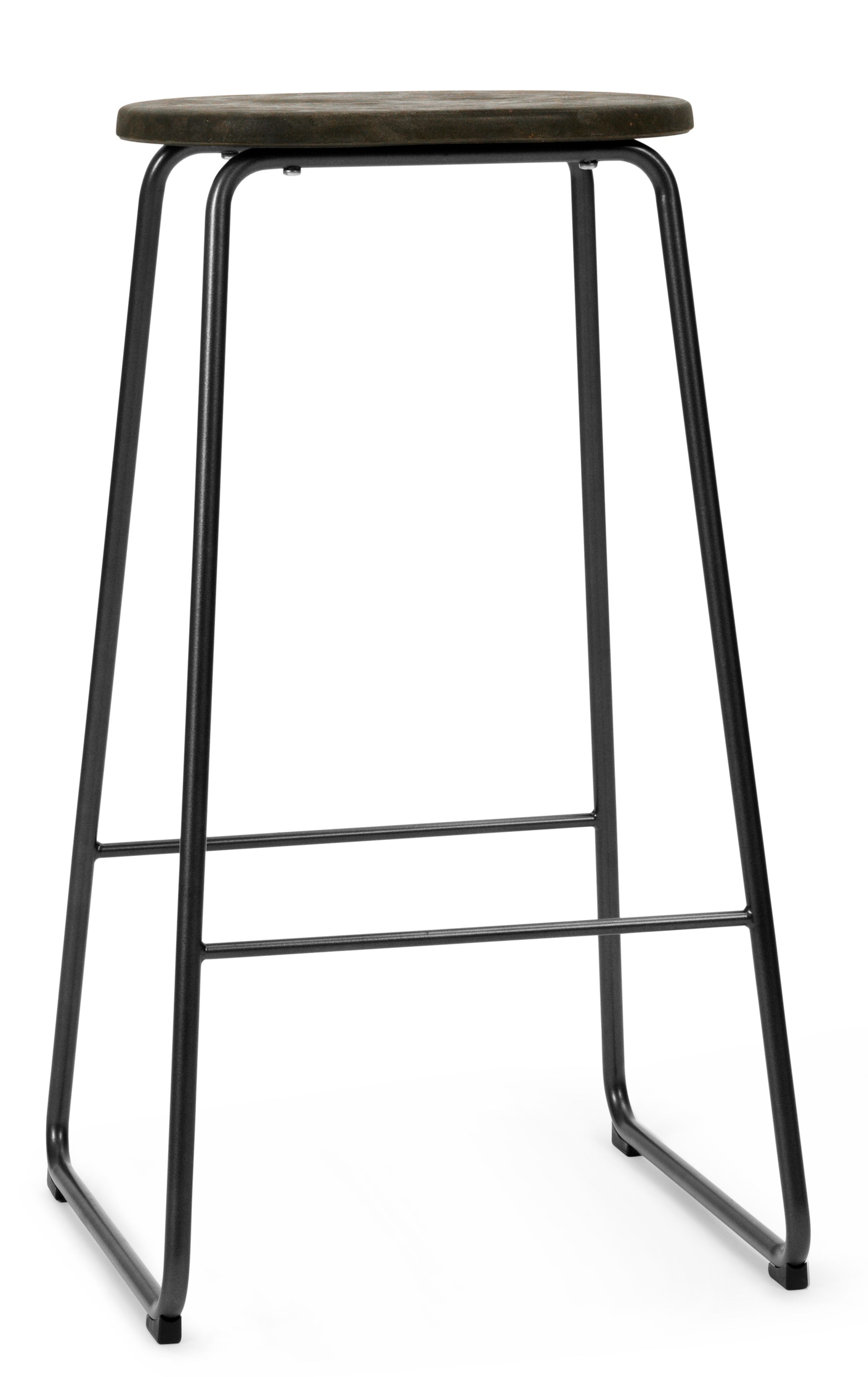 Earth Stool Barhocker Mater  Waste dunkel H 74 cm