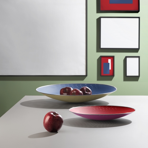 Cohncave Blau und Elfenbeinfarbig Schale SC01/49 Alessi EINZELSTÜCK