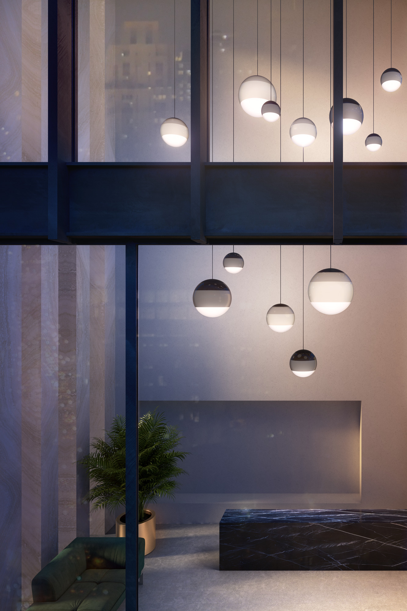 Dipping Light 20 LED Pendelleuchte Marset Bernstein