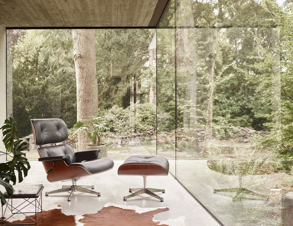 Eames Lounge Chair & Ottoman Armchair Leder Premium F / Leder Natural Vitra