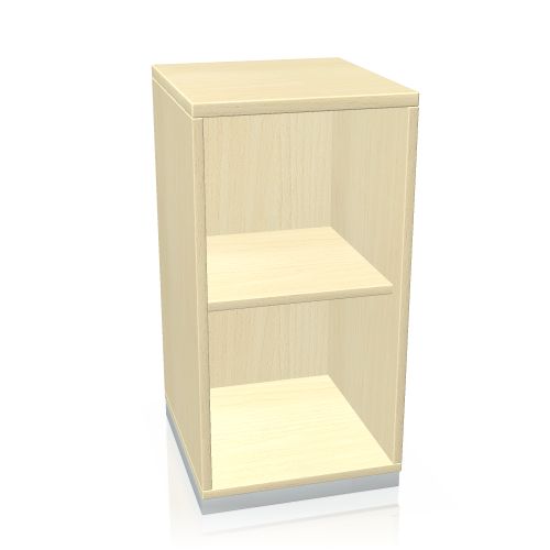 Prisma Regal von Palmberg, 40 cm breit, mit zwei Fächern, helles Holzdekor.