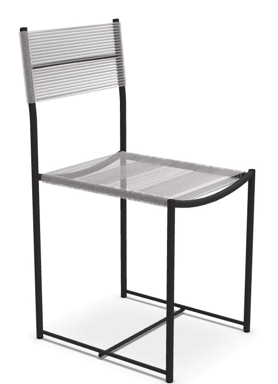 Spaghetti Chair 101 Stuhl SCHWAZ / PVC TRANSLUCENT FARBLOS Alias EINZELSTÜCK
