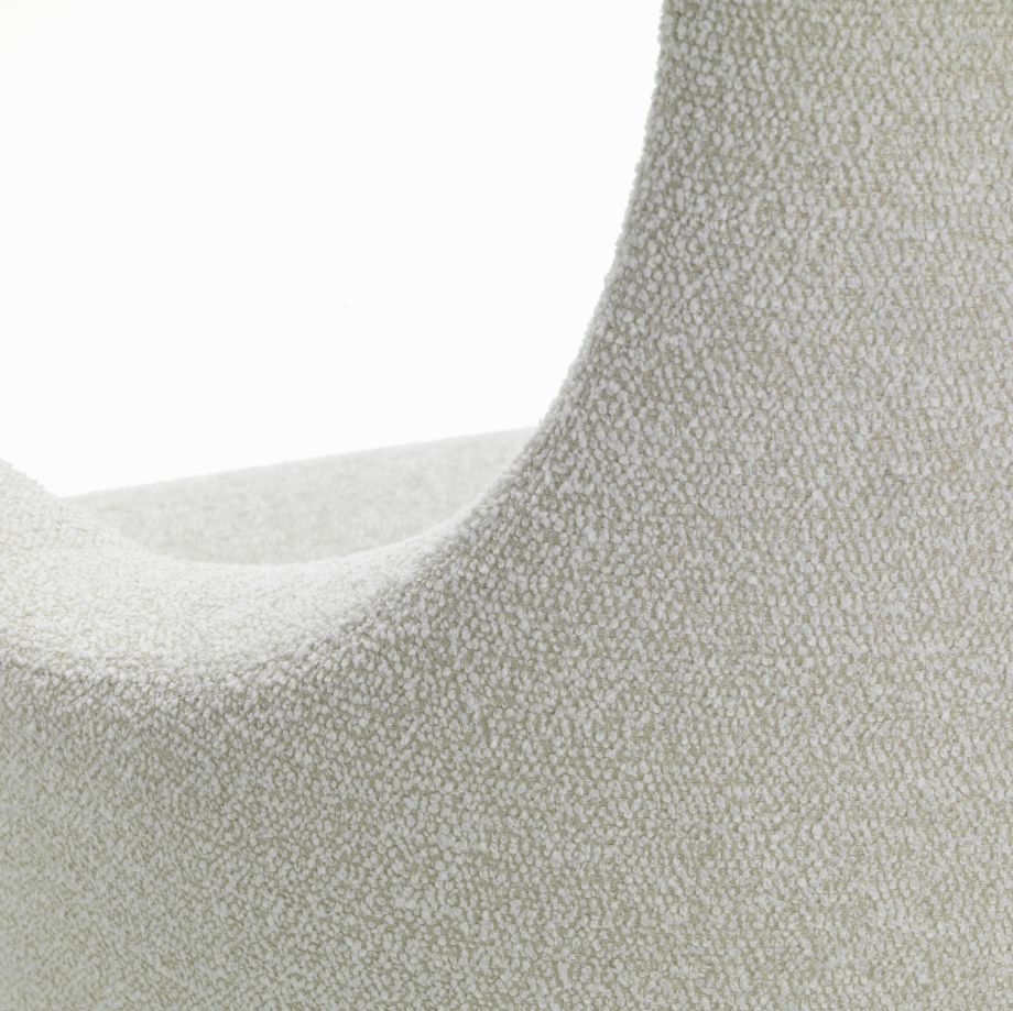 Grand Repos Sessel  + Ottoman Vitra Poliert Nubia Elfenbein / Perle
