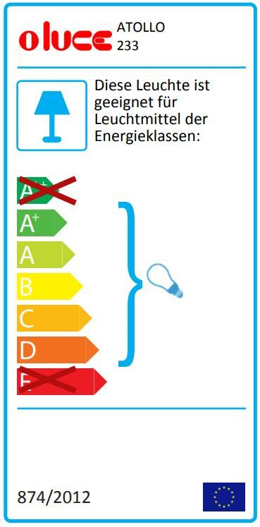 Atollo Tischleuchte Gold Oluce