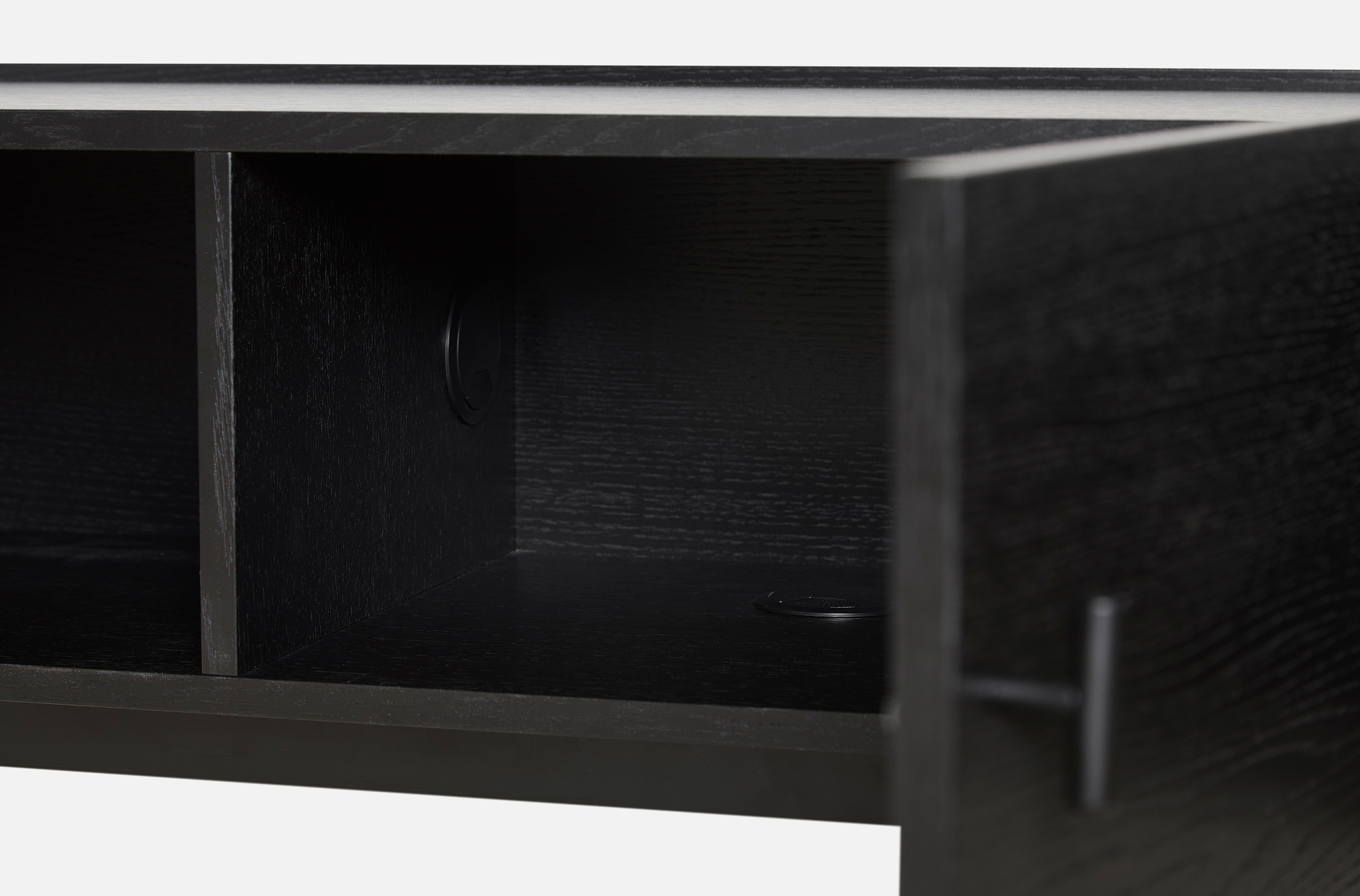 Array Low Sideboard (150cm) Schwarz Lackierte Eiche Woud