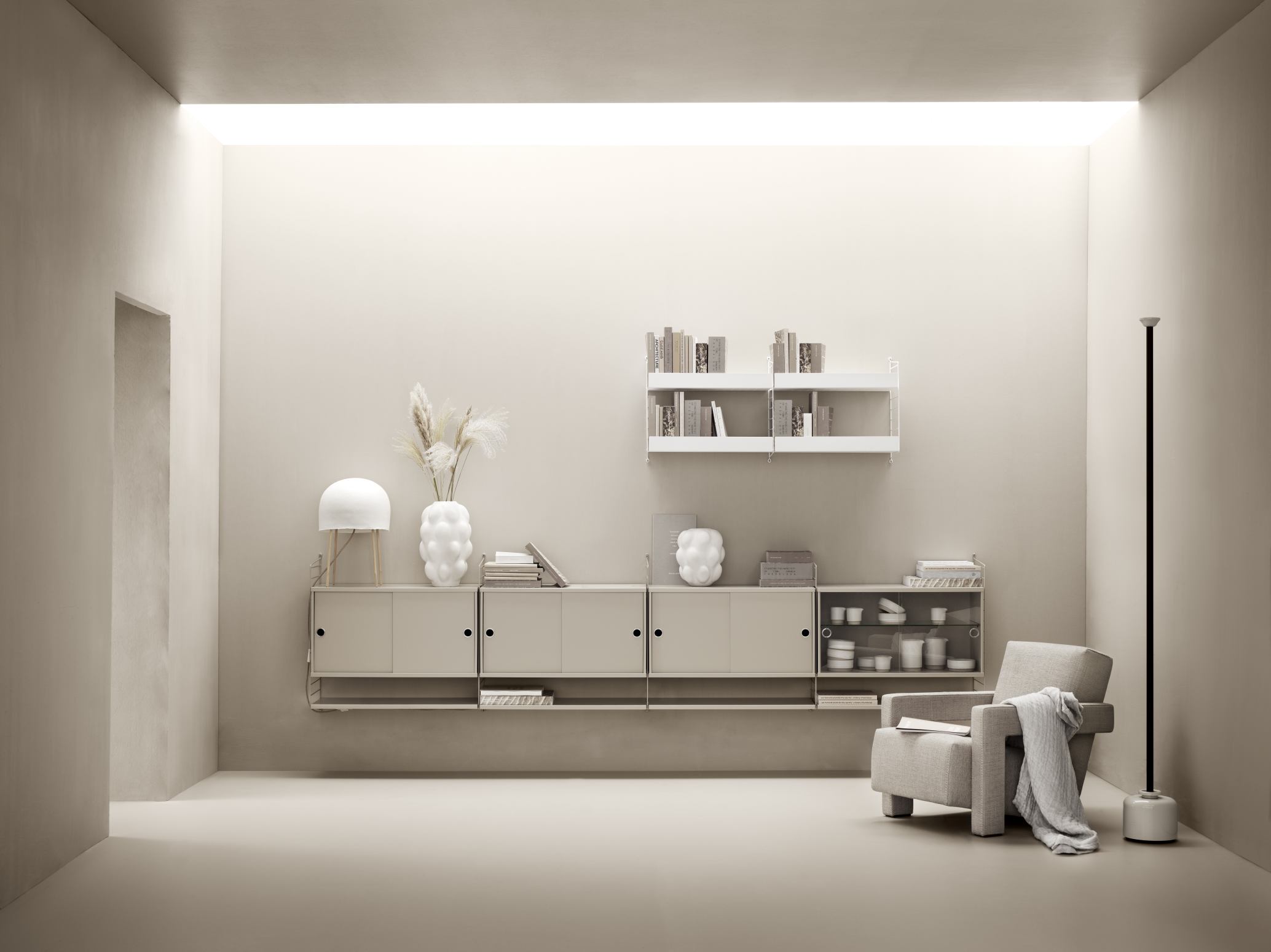 String Wohnzimmer Wand Regalsystem E String Furniture