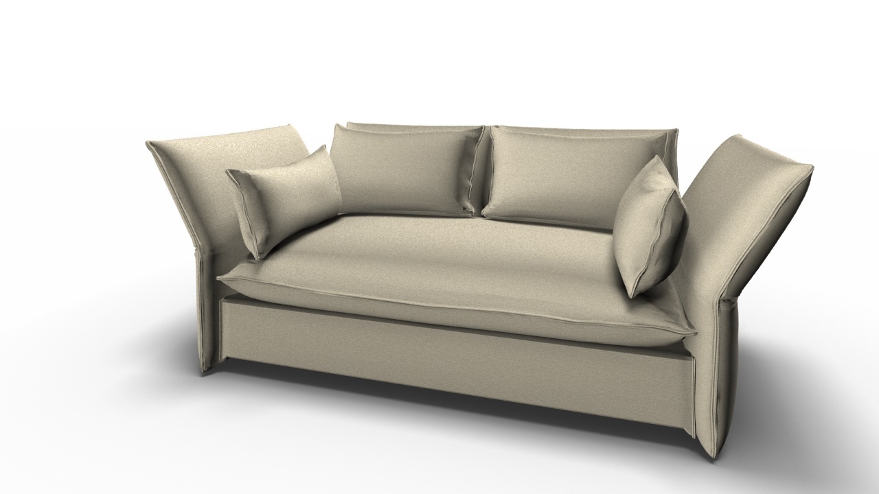 Mariposa 2-Sitzer Sofa Creme Vitra