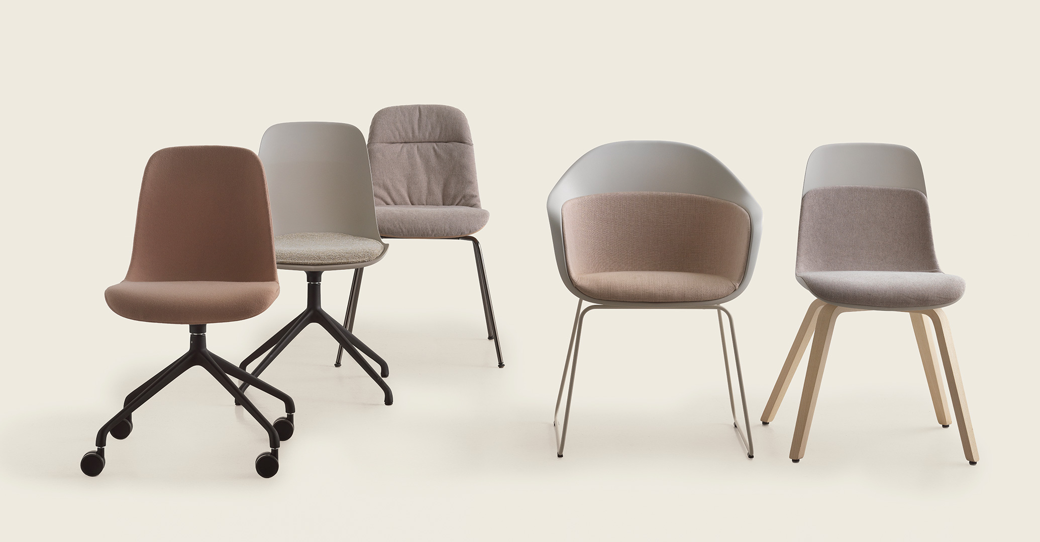 Elephantino Stuhl mit Rollen Kristalia