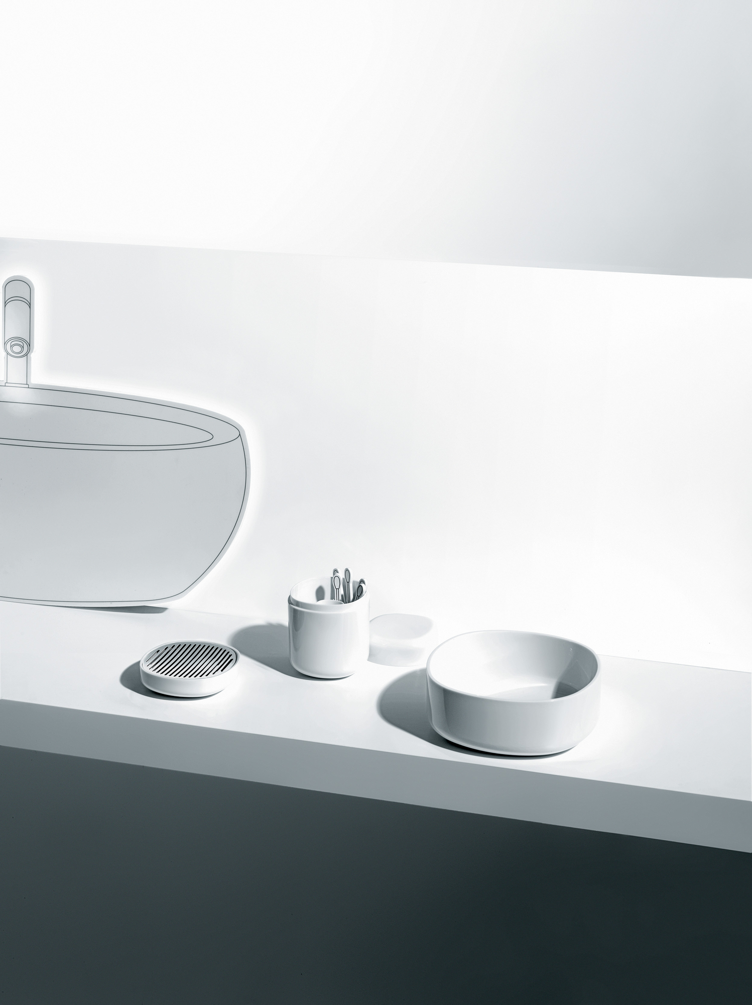 Birillo Seifenschale PL04 W Alessi