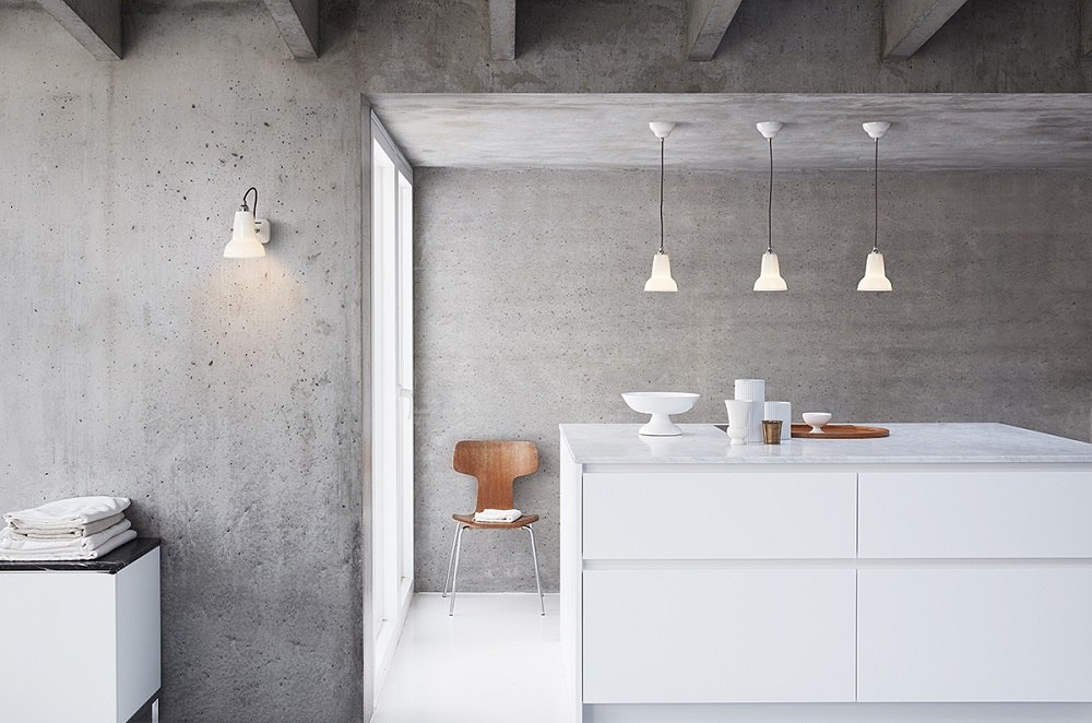Original 1227 Mini Wall Light Wandleuchte Anglepoise Keramik weiß