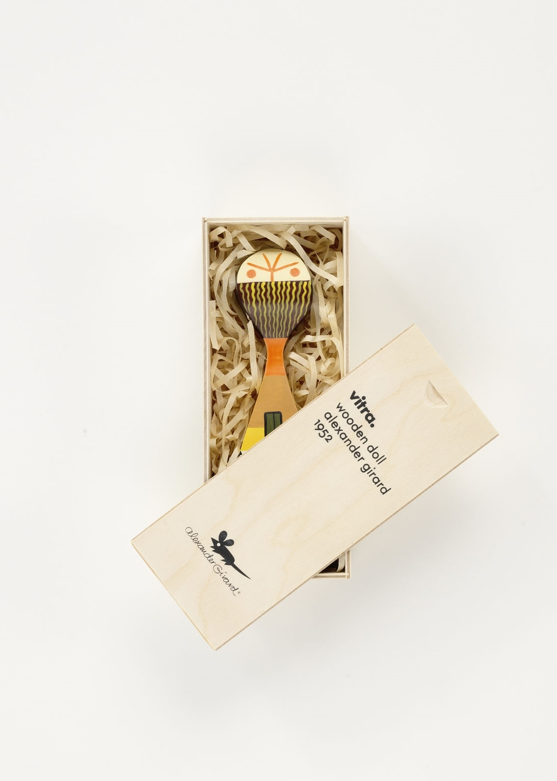 Vitra Wooden Doll No. 13 in Holzbox, dekorative Holzfigur für Sammler und Designliebhaber.