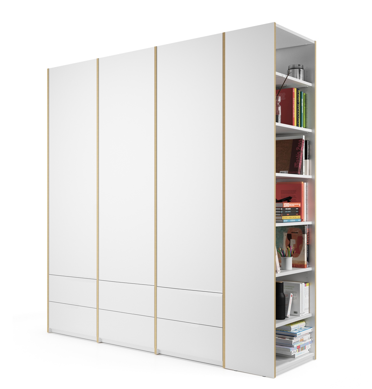 MODULAR PLUS Schrank Kombination mit Anbauregal rechts B 212,2 cm Müller Möbelwerkstätten