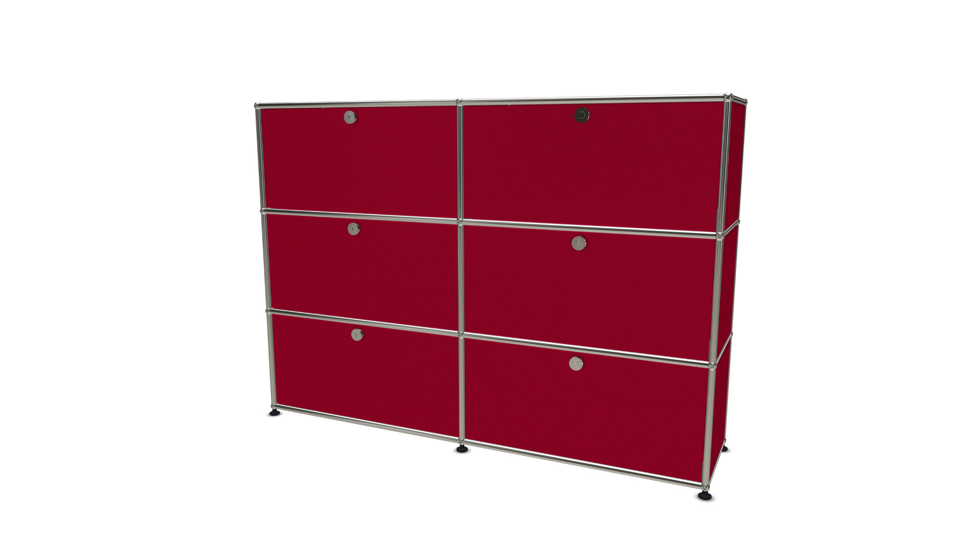 USM Haller Highboard 6 Klappen rot